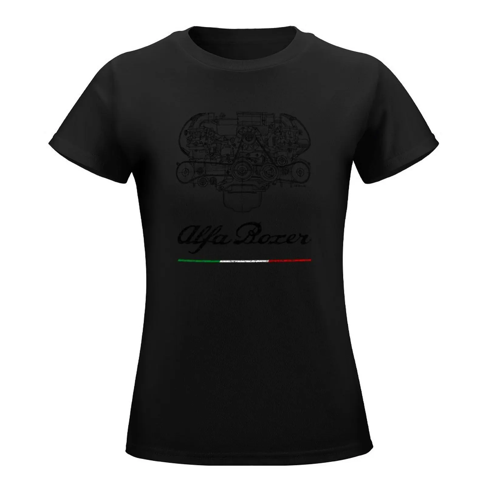 Italian Boxer engine T-Shirt animal print shirt for girls aesthetic clothes graphics hippie clothes Women's t-shirt