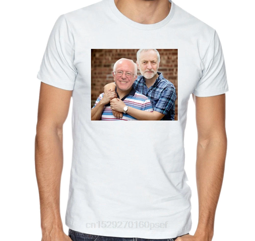 Jeremy Corbyn Bernie Sanders Lovers T Shirt   Socialism   Left Wing   LGBT Gay Summer Fashion