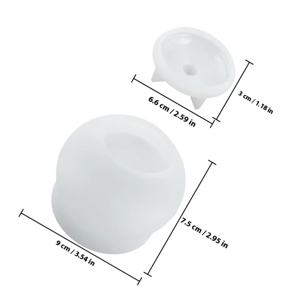 Silicone Water Drop Crystal Resin Mold Non-Stick DIY Jewelry Storage Jar Trinket Holder Pot Mold Adornment Mould