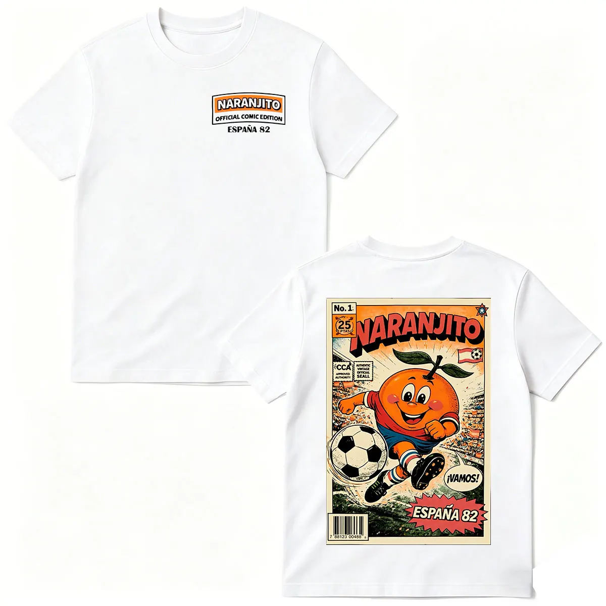 Naranjito Espana 82 Spain Mascot 1982 Football T-shirt Men Women Clothing Fashion Cotton Oversized Harajuku Short Sleeve T Shirt