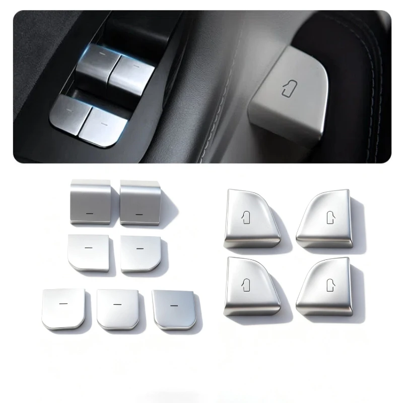 Autocollants de protection pour boutons de lève-vitres et de portières pour Tesla Model 3/Y/3 Highland/Y Launch, compatibles avec les modèles Y Juniper 2025 2026