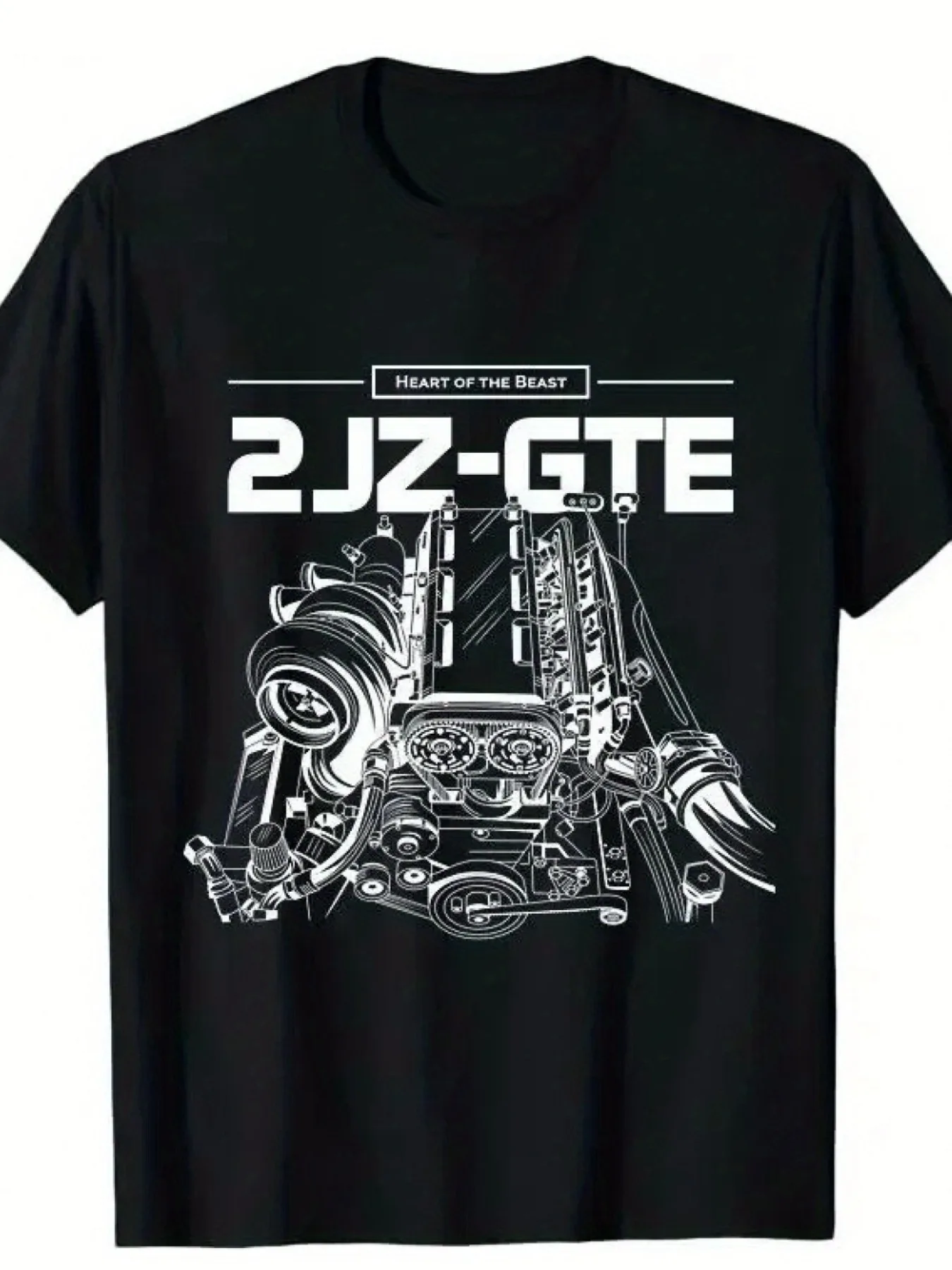 2JZ GTE Engine T-Shirt Timeless T-Shirt Versatile for Adults Short Sleeve for Everyday Classic Style Comfortable Premium Fabric