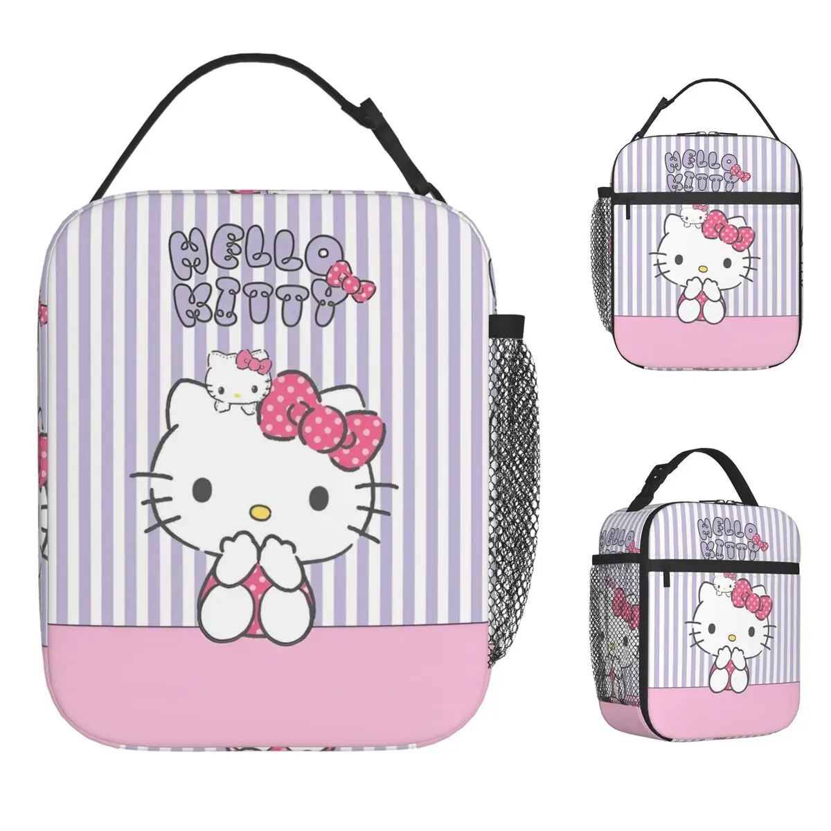 

Hello Kitty милые кавайные изолированные сумки для обеда портативная многоразовая термосумка ланч-бокс сумка для колледжа на открытом воздухе для мужчин и женщин