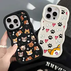 Dog Footprints Cute Phone Case for Xiaomi Redmi Note 12 13 12Pro 9 13Pro 8 10 Lite 10Pro 11 Pro Plus 10S Cover Silicone