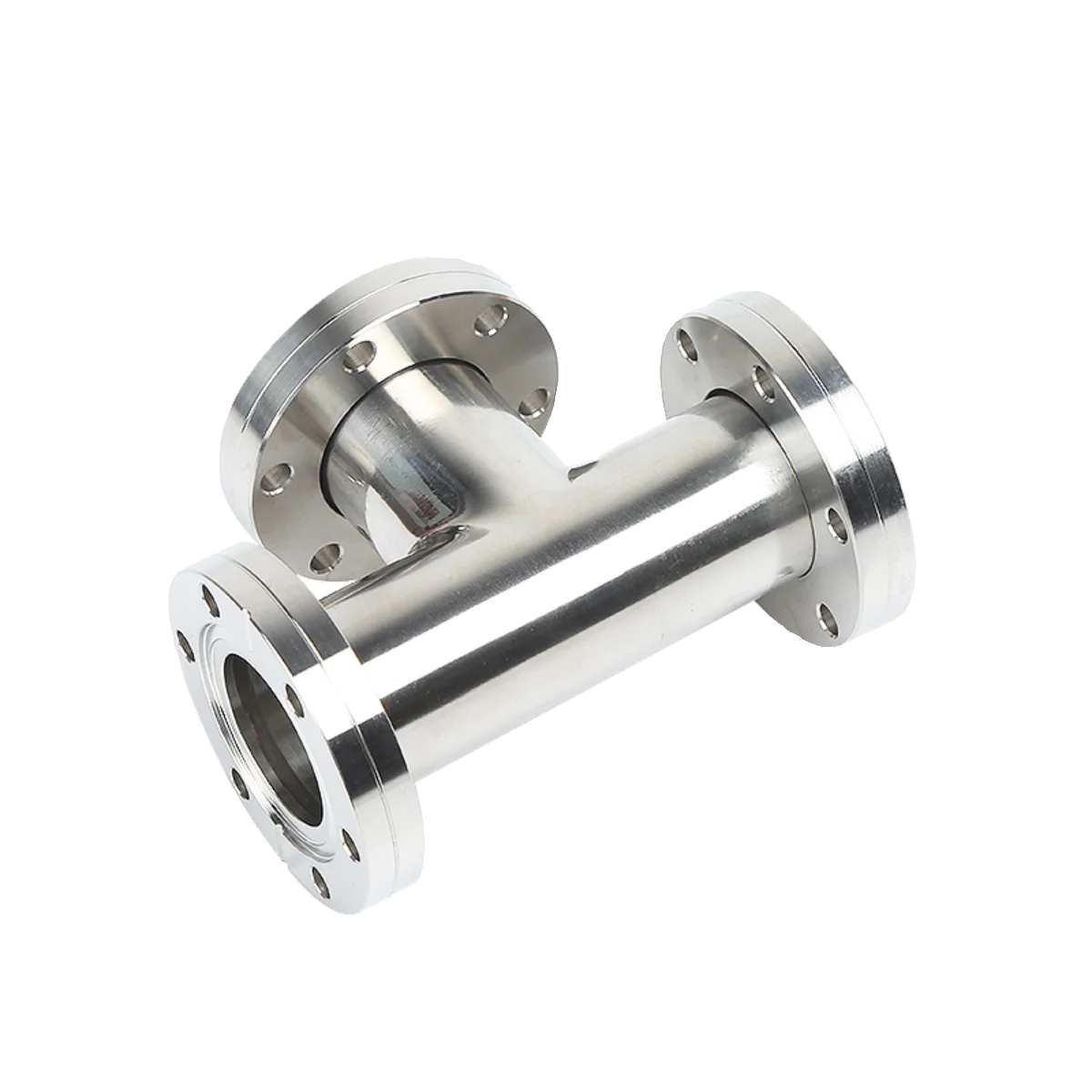 304 Stainless Steel Vacuum CF Flange Tee, Vacuum Quick-loading Tee, Export Quality, Rust-proof and Corrosion-resistant