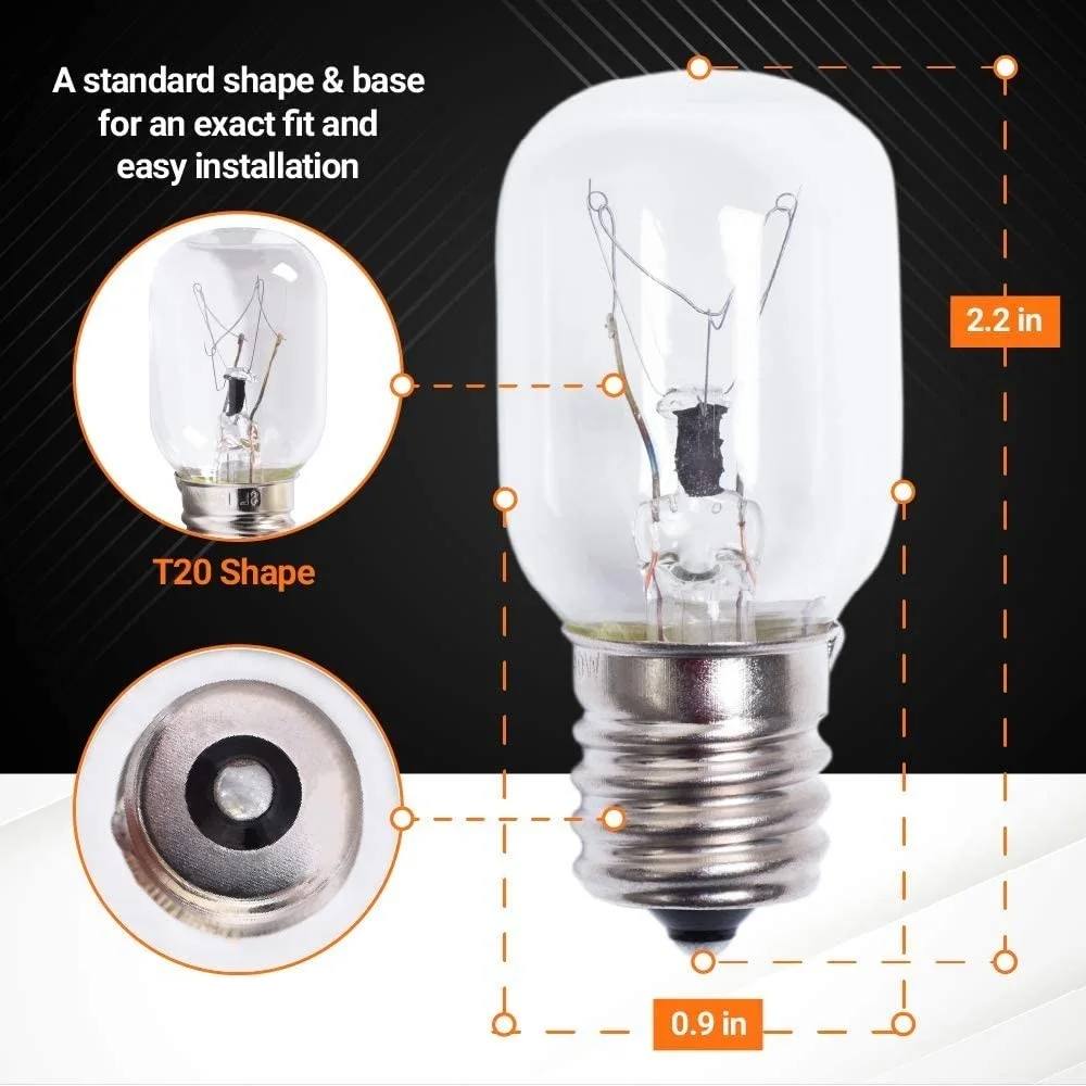 Bohlam lampu Microwave 40W E17 125V, bagian pengganti tepat cocok untuk Microwave KOLAM RENANG DAN lampu Lava pak 3