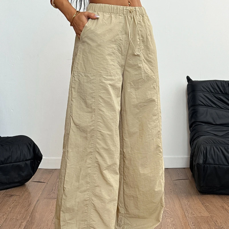 

Casual and Simple Belted Straight Trousers 2025 Spring and Autumn Fashion Commuter Women's Pants
