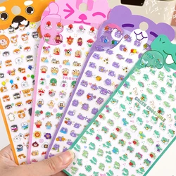 Kawaii Mini Crystal Animals Crocodile Cats Decorative Stickers Scrapbooking Stick Label Diary Stationery Album Stickers