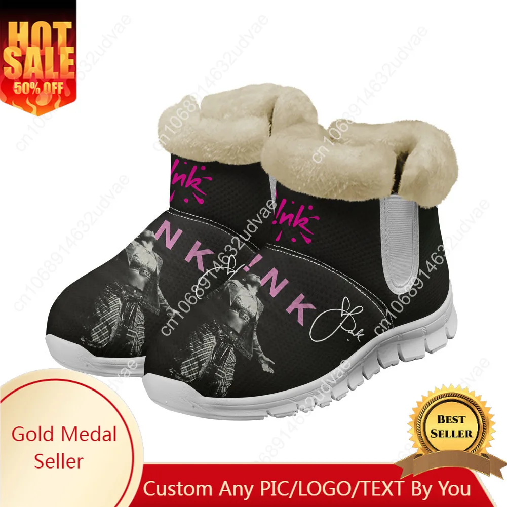 

Pink Snow Boots Mens Womens Teenager Shoes Keep Warm Boot High Quality Casual Lightweight Couple Sports Customize Sneakers