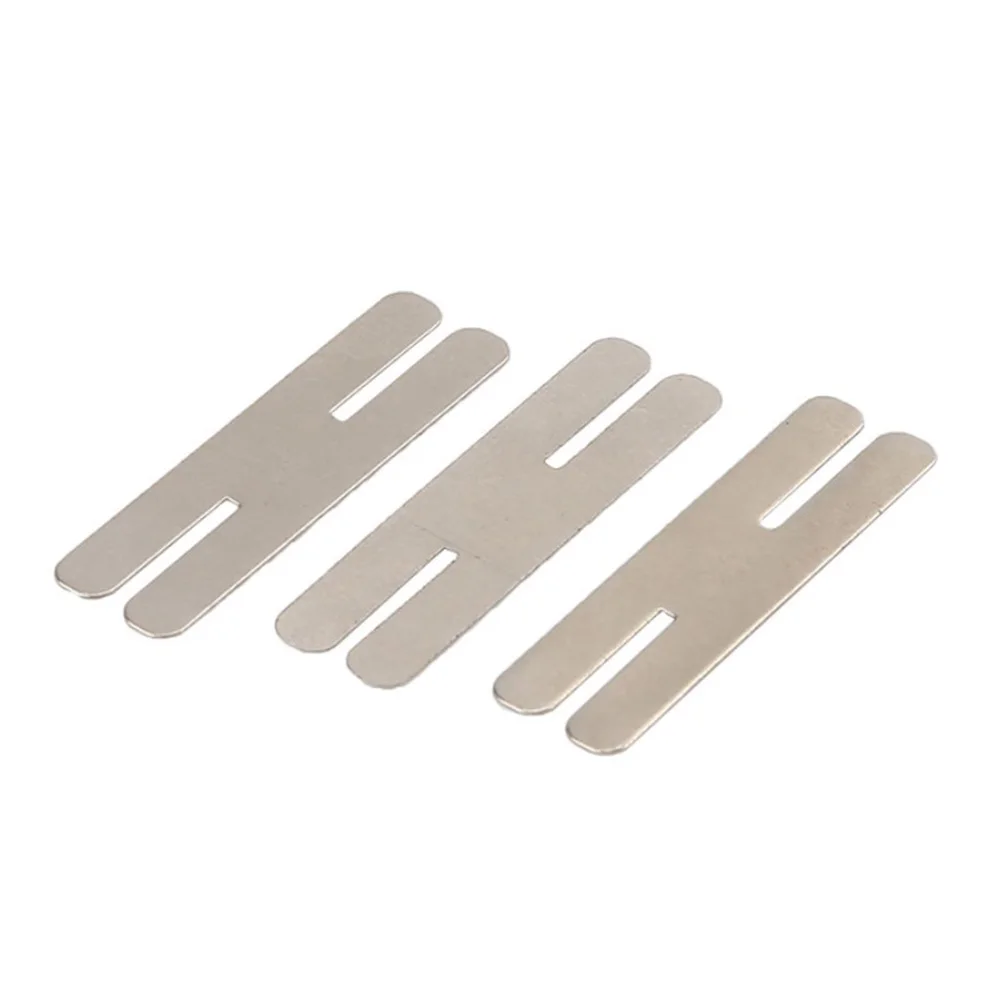 Strisce di nichel di alta qualità Strisce di nichel 100 pezzi 30 * 8mm Acciaio nichelato ad alta tensione ad alta resistenza di alta qualità Argento