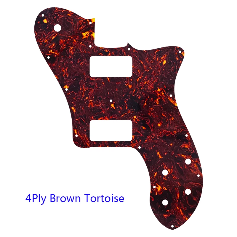 Fei Man Custom Guitar Parts For US FD 72 Tele Deluxe Reissue Guitar Pickguard With TV Jones Humbucker Replacement Flame Pattern