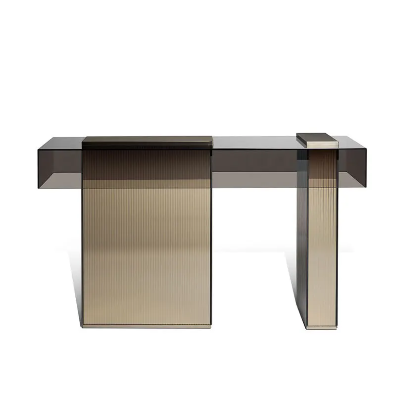 

Italian light luxury porch cabinet acrylic decorative cabinet tempered glass entrance foyer creative Internet celebrity