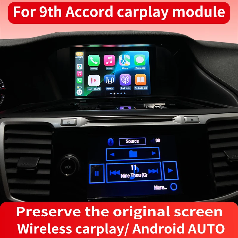 

Car Ai Box Wireless Apple Carplay Android Auto For For Honda Accord 2013 2014 2015 2016 2017 Original Screen Support Mirroring