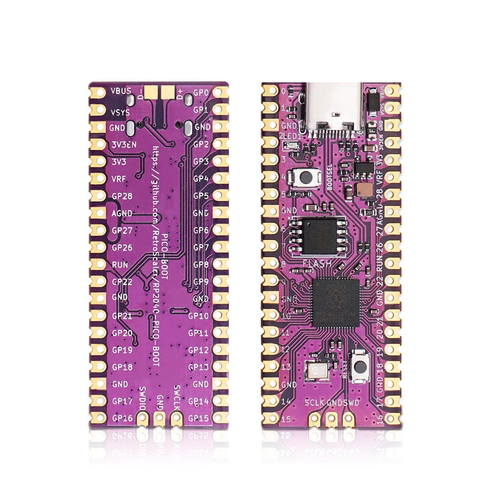 Raspberry Pi Pico Board RP2040 USB TYPE-C 16MB QSPI FLASH Procesador de alto rendimiento