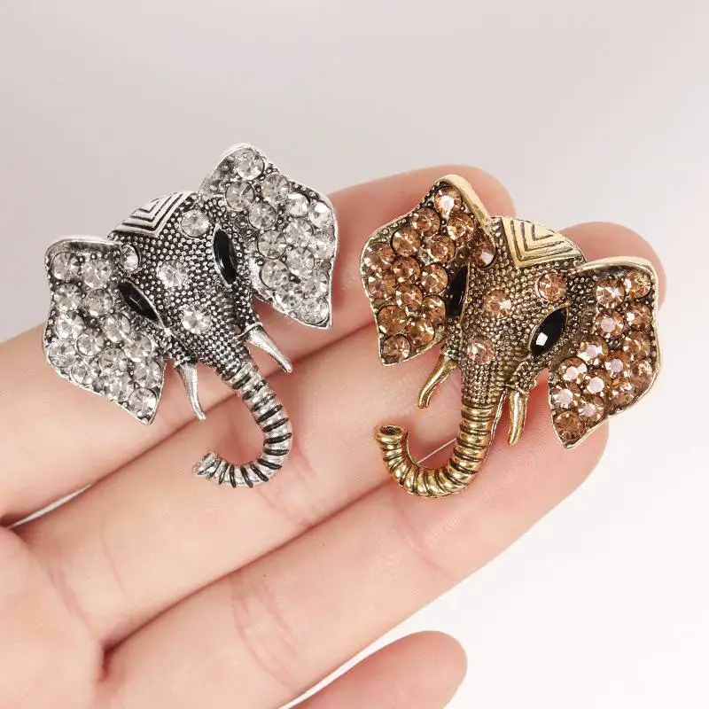 الرجعية شخصية الحيوان سبيكة الفيل دبابيس للنساء الملابس معطف مجوهرات اكسسوارات الهدايا #3