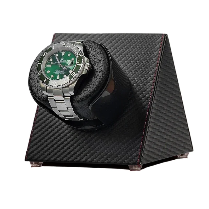 Mechanical Watch Winder Leather Automatic Watches Winders 1/2 Slot Watch Winding Device Luxury Men's Watches Display Stand