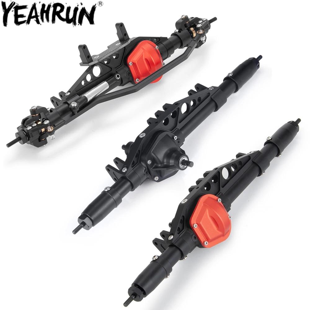 

YEAHRUN CNC Metal TFL Complete Front/Middle/Rear Axle for 1:10 RC Crawler Car Axial Wraith 90018 90053 90048 RR10 Upgrade Parts