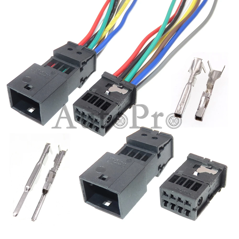 1 Set 8 Hole 1719566-1 1719564-1AC Assembly Automobile Electric Cable Plug Car Male Plug Female Socket 8K0971834 8K0971833