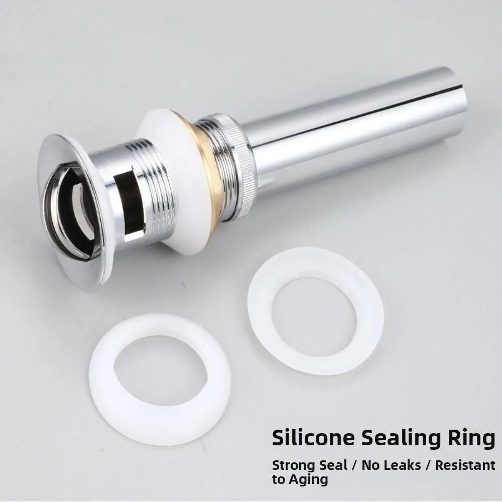 

Flip Plate Type Basin Drain Device Rust-proof Anti-Clogging Sink Strainer Anti-odor Rapid Drainage Sink Stopper Washroom