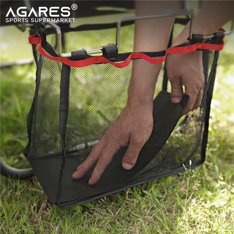 Outdoor Folding Table Storage Hanging Basket Wild Rack Camping Bag Fishing Net For Chair Picnic Table Hanger Storage Basket