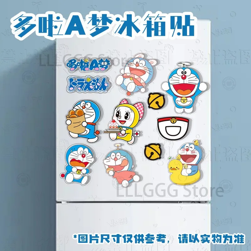 Doraemon Refrigerator Stickers Magnetic Cartoon Anime Cute Robot Cat 3D Magnetic Sticker Refrigerator Decorative Message Sticker