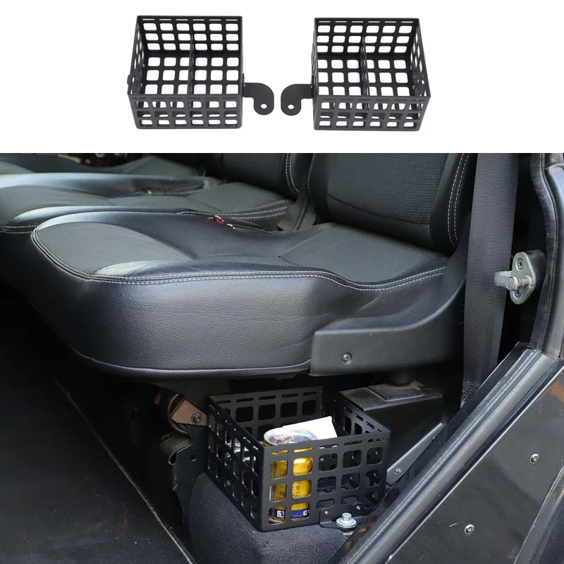 

For Land Rover Defender 2004-2018 Aluminum alloy second row seat storage basket Storage basket under car seat Auto accessories