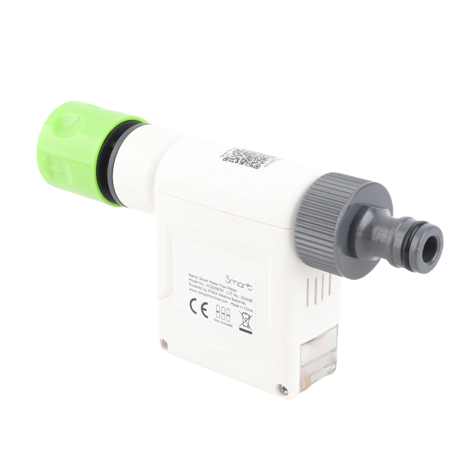 WiFi Water Flow Meter for Garden Hose Smart Water Meter 4 Flow Modes Real-Time Flow Tracking Easy Reading Display Usage Alerts