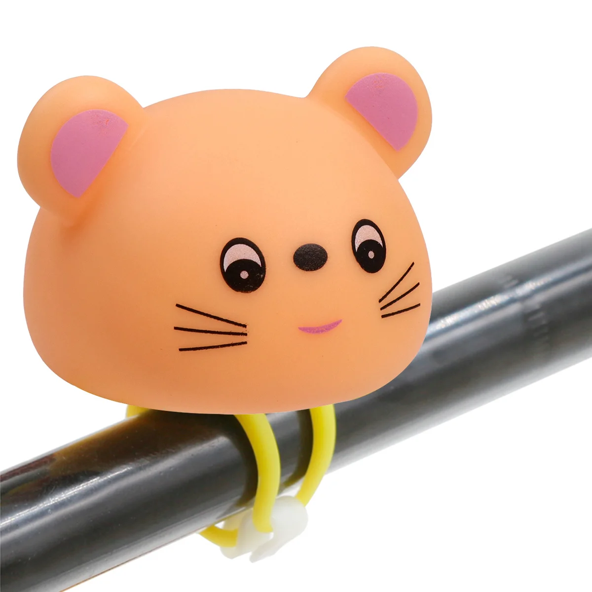 دراجة القرن بصوت عال الكرتون شاحن ل الطريق الجبلية الدراجة الخفيفة ضغط القرن سلامة ليلة ركوب ديكور برتقالي #3