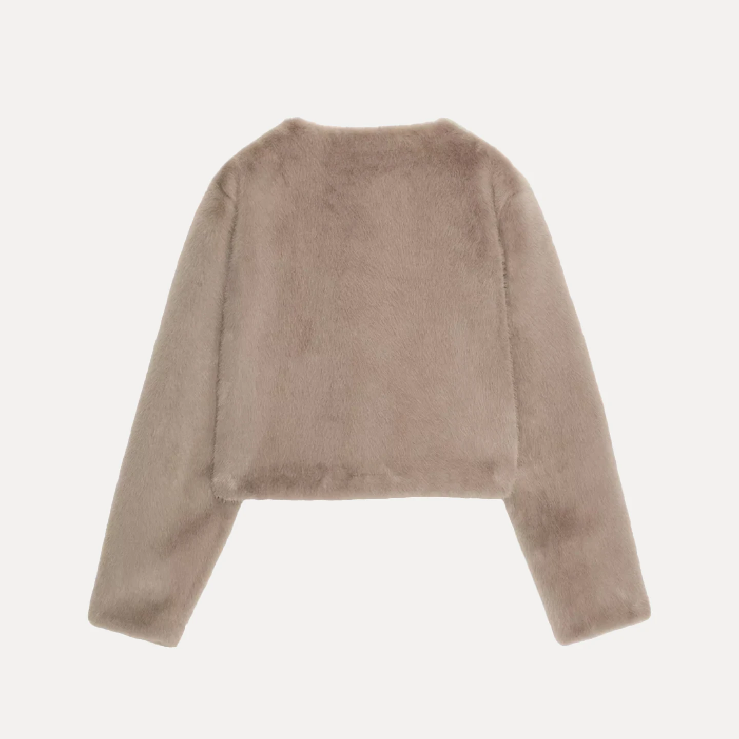 Ele ort vêtements d'extérieur effet fourrure artificielle pour femmes décontracté Sle Long Sve rond Ne manteau coupe ample par Z