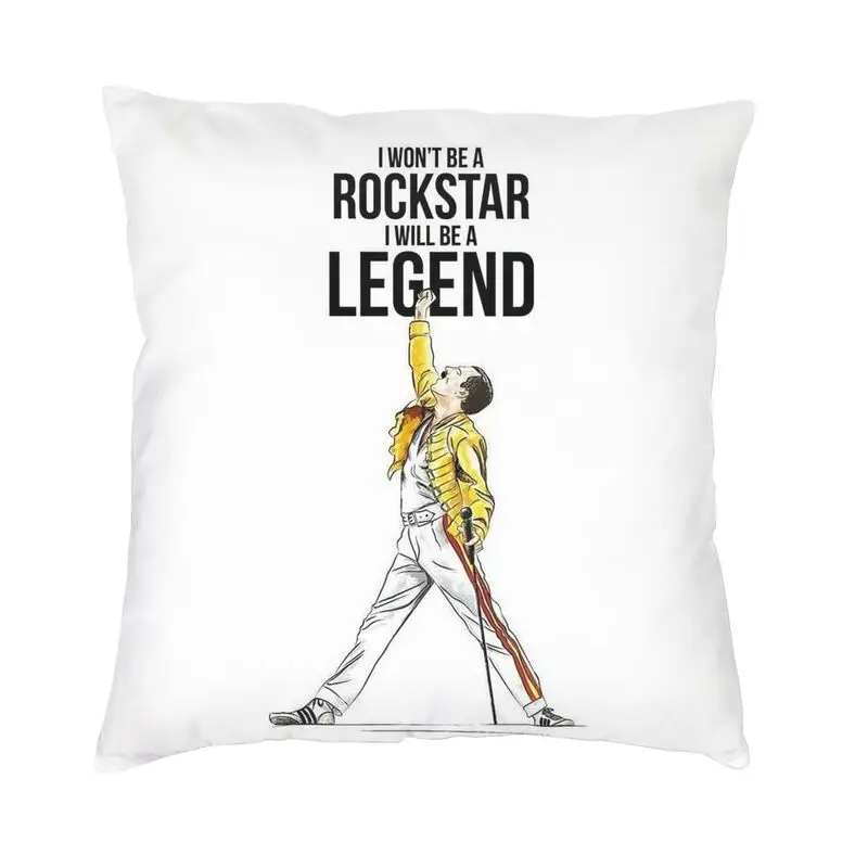 Freddie Mercury Rock Legend Cushion Cover British Singer Floor Pillow Case for Living Room Fashion Pillowcase Decoration