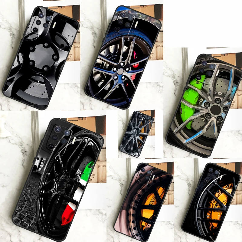 Wheel Racing Car For OPPO A17 A16 A15 A79 A58 A78 A98 A74 A94 A77 A5 A9 A96 A76 A52 A72 A53S A54S A57S Case