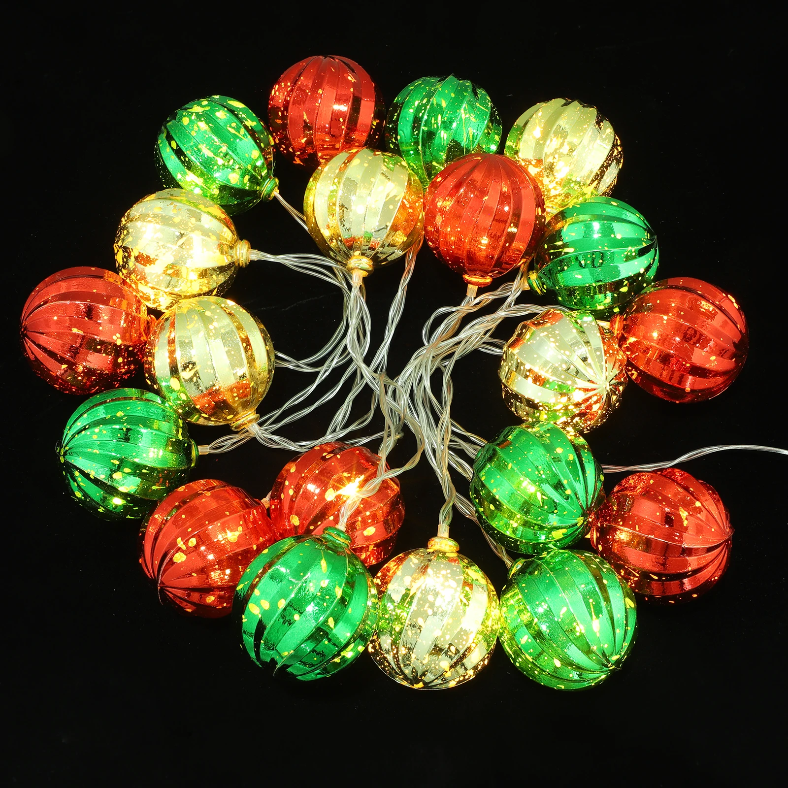 

LED Christmas Decoration Lights 3M 20Bulbs Operated Electroplated Ball String Fairy Lights for Party Home Xmas Gift