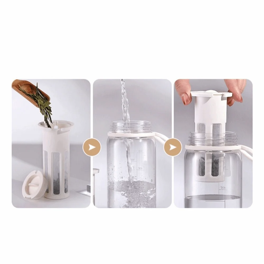 

Soft Silicone Handle Cold Brew Coffee Maker Large Capacity Airtight Lid Iced Tea Infuser Leak-proof Clear Scale