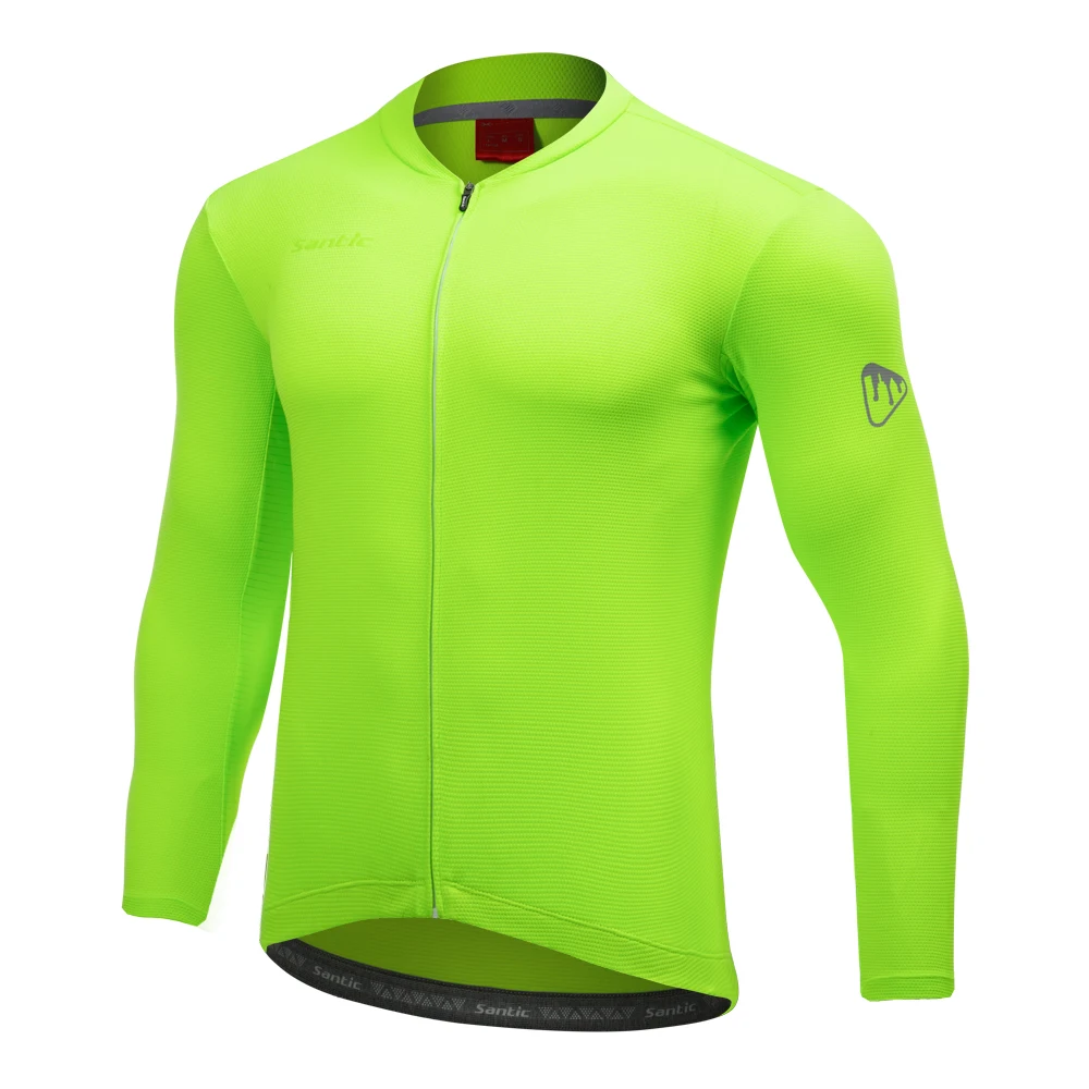 Santic Mannen Wielertruien Summe Lange Mouwen Fit Comfortabele Zonbeschermende Racefiets Tops Sneldrogende Jerseys K20M3178