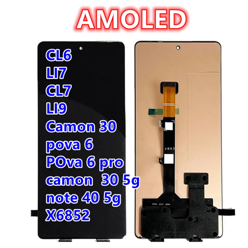 high quality Display  LCD Screen For Tecno Pova 6 Pro LI9 Replacement LCD Display Touch Digitizer Assembly Black