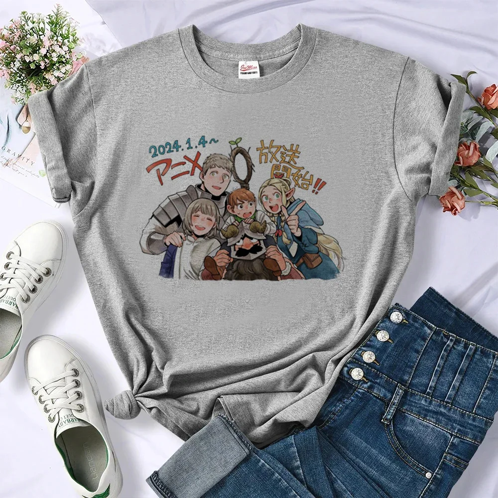 Dungeon Meshi t-shirts women manga harajuku Y2K t-shirts girl designer 2000s anime clothing