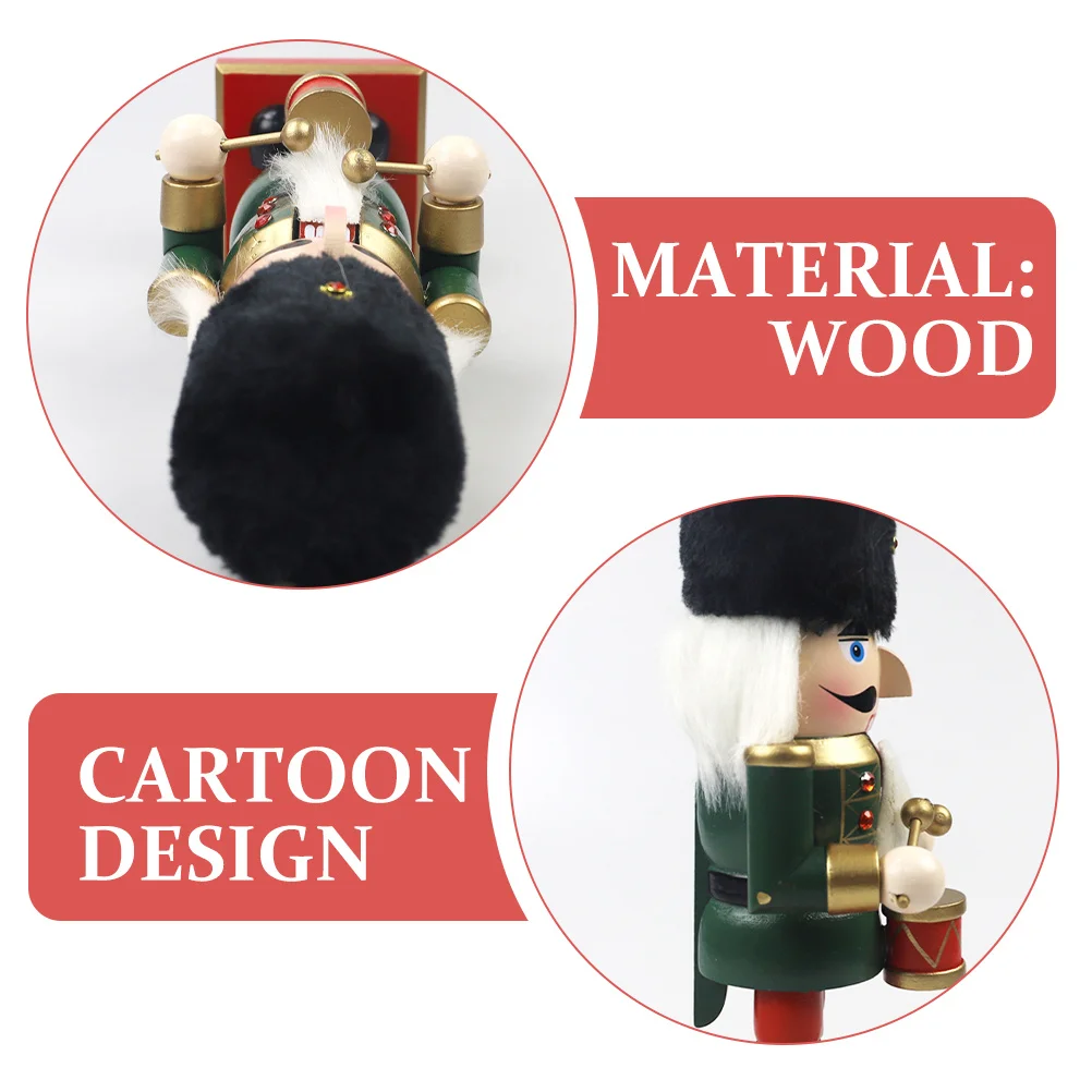 

Christmas Nutcracker Decor Wooden King Soldier Figure for Living Room Bedroom Shelf Display Xmas Table Ornament Unique Holiday