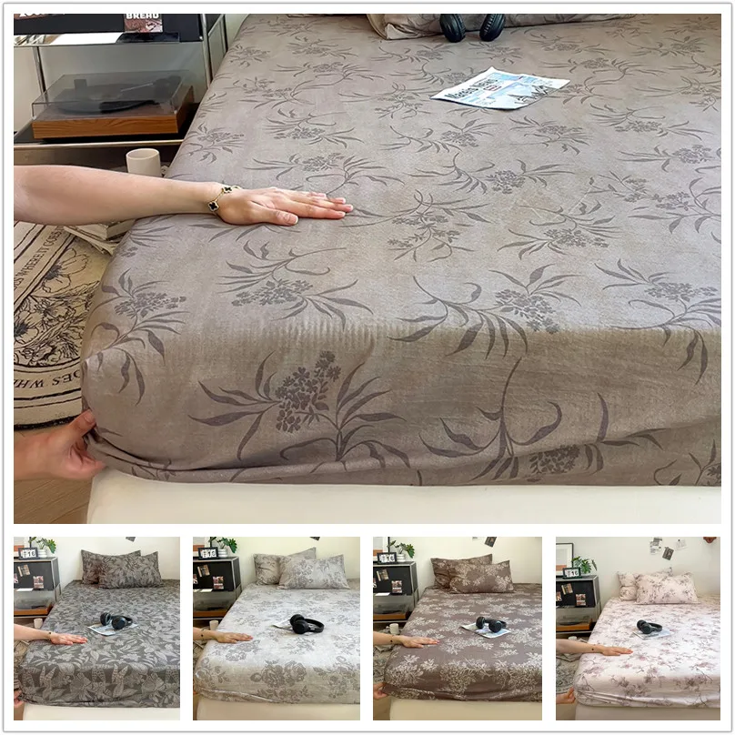 

Простыня с растительным принтом, нескользящее постельное белье, одинарная/Twin/Queen/King Size, простыня, домашнее покрывало, сабаны (наволочка, нужно заказ)