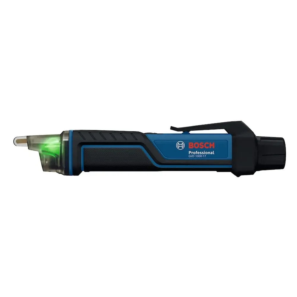 Bosch GVD 1000‑17 Non‑Contact Voltage Tester Pen IP67, Built‑in Flashlight Auto Self‑Test for Electrician Circuit Detection