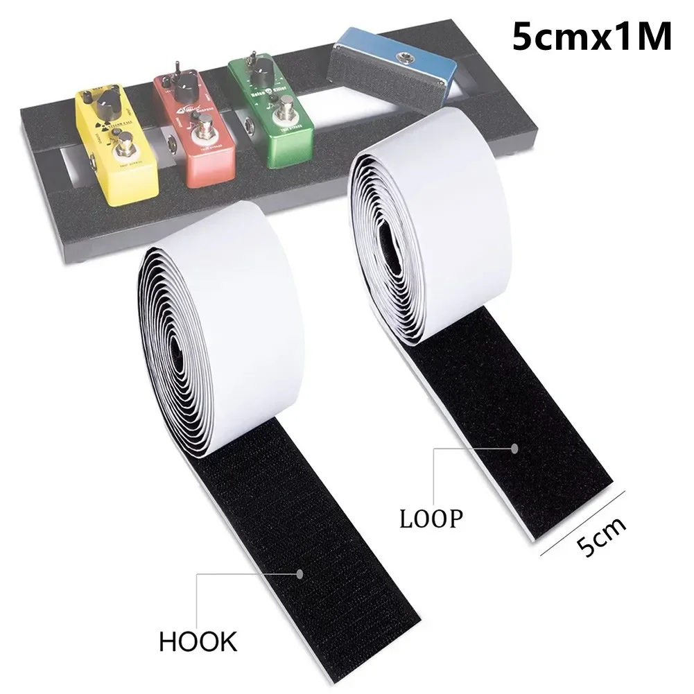 Guitar Effects Pedal Board Stickers 5cmx1M Loop Hook Surface-layer Pedalboard Tape Guitar Pedal Pasting Block Accessories