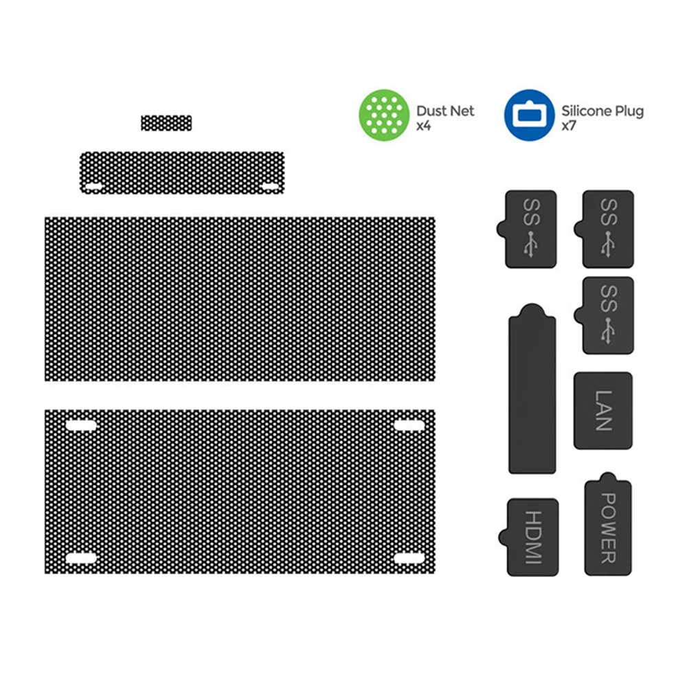 DOBE Dustproof Set TYX-0669 for Xbox Series S Console, Includes 7 Silicone Plugs+4 Dust Screens, Anti-Dust Protector