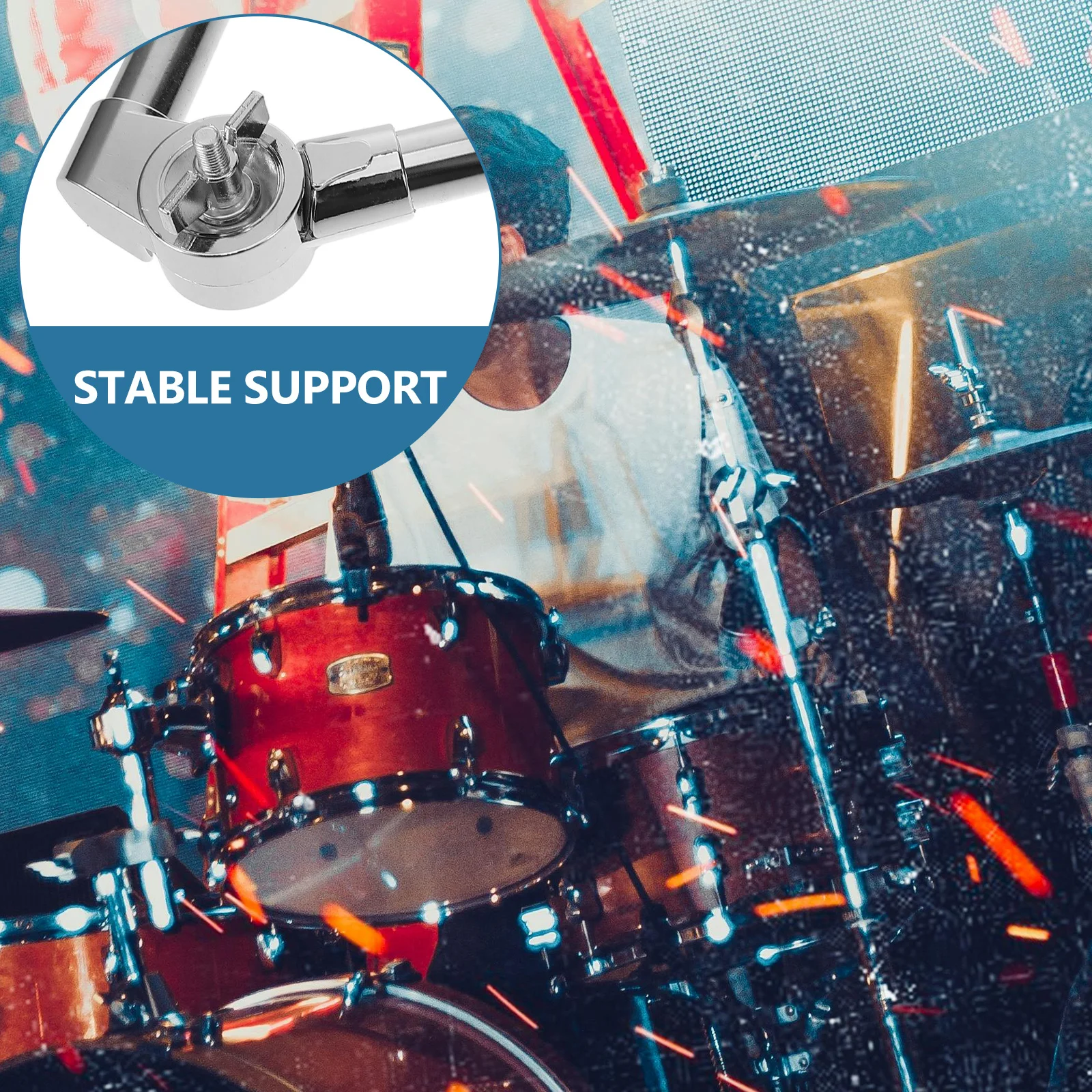 

Water Pipe Style Snare Drum Bracket Zinc Alloy Lightweight Metal Stand For Drum Rack Percussion Instrument Part Mount