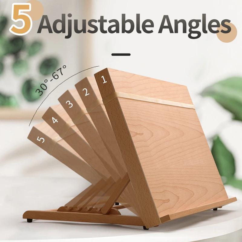 A3 Desktop Easel Board with 5-Position,Tabletop Wooden Painting Display for Classroom, Home, Studio, Students & Adults