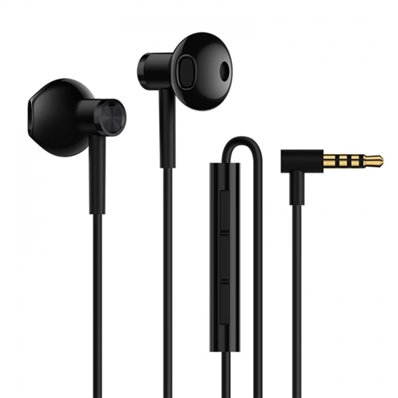 Global Version Xiaomi Dual Driver Earphones 3.5mm Plug Half In-Ear Wired Control Earphone For  MI 9 CC9 Poco F2 Pro Redmi Note 9