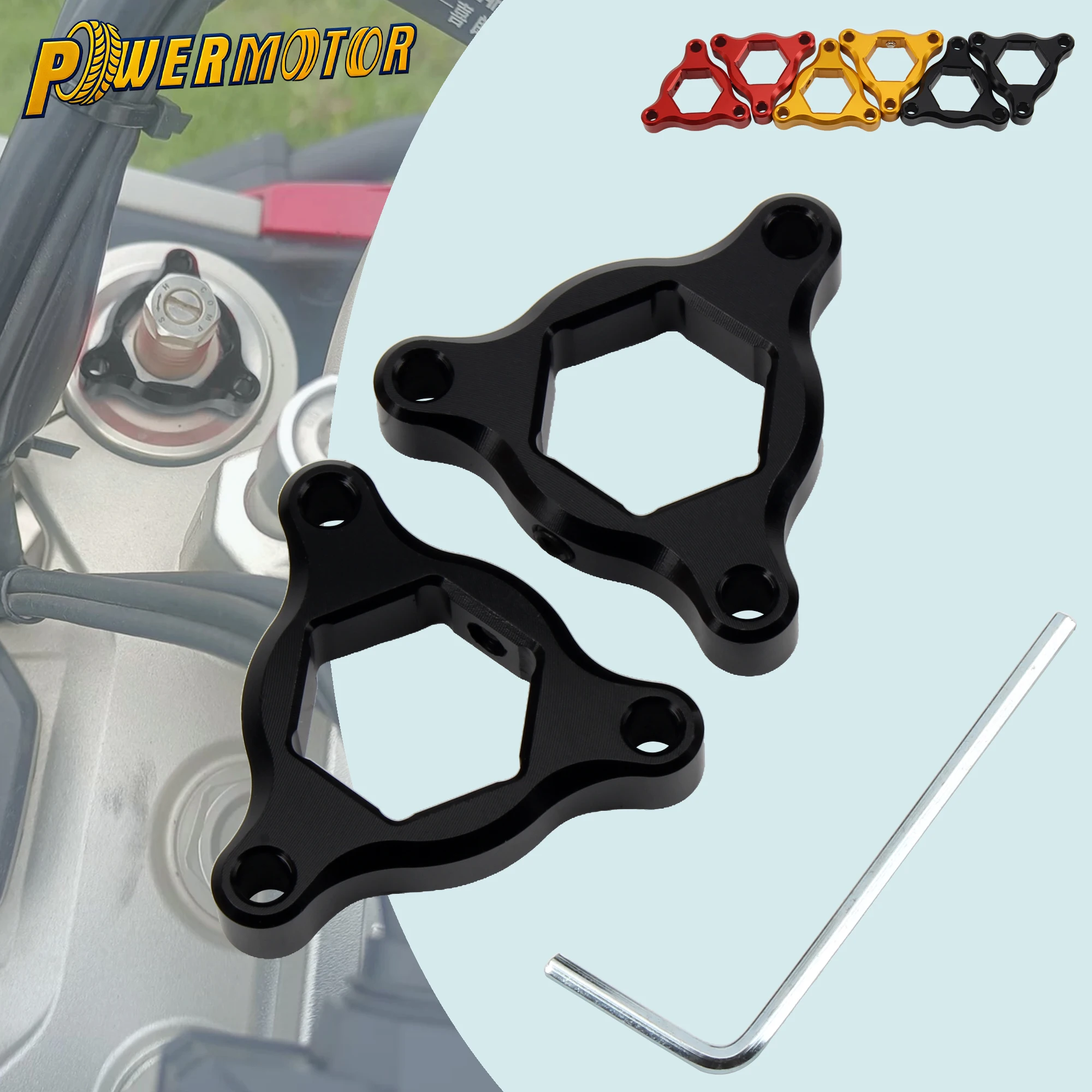 

14MM 17MM Inner Motorcycle CNC Aluminum Suspension Fork Preload Adjusters Universal For Yamaha Suzuki Kawasaki Accessories