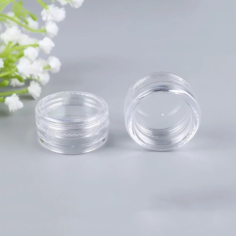 50 Stuks 2.5Ml Transparant Mini Opbergdoos Kleine Ronde Container Potten Make Up Organizer Dozen Voor Nail Decoratie Sieraden opslag