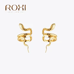 ROXI Vintage kreatywny wąż 925 Sterling Silver nausznice dla kobiet Gothic Party prezent bez przekłuwania uszu Ear Cuff Pendientes