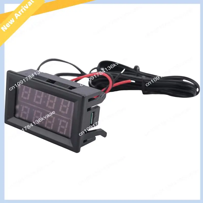 M01K Dual Red LED Digital Display Termômetro Sensor de temperatura à prova d'água 0,56 polegadas