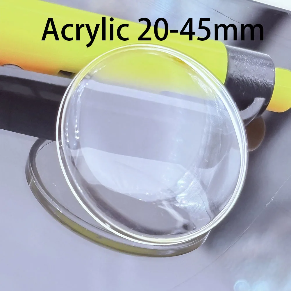 Accesorios para Relojes: Espejo, Cubierta de Plástico Orgánico, Cubierta de Reloj de Plástico Acrílico, Lente de Cristal para Relojes de Hombre y Mujer, Espejo para Relojes Gruesos