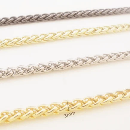 3mm Small Metal Twisted Chain Bolsas De Luxo Acessórios Substituição LC-027